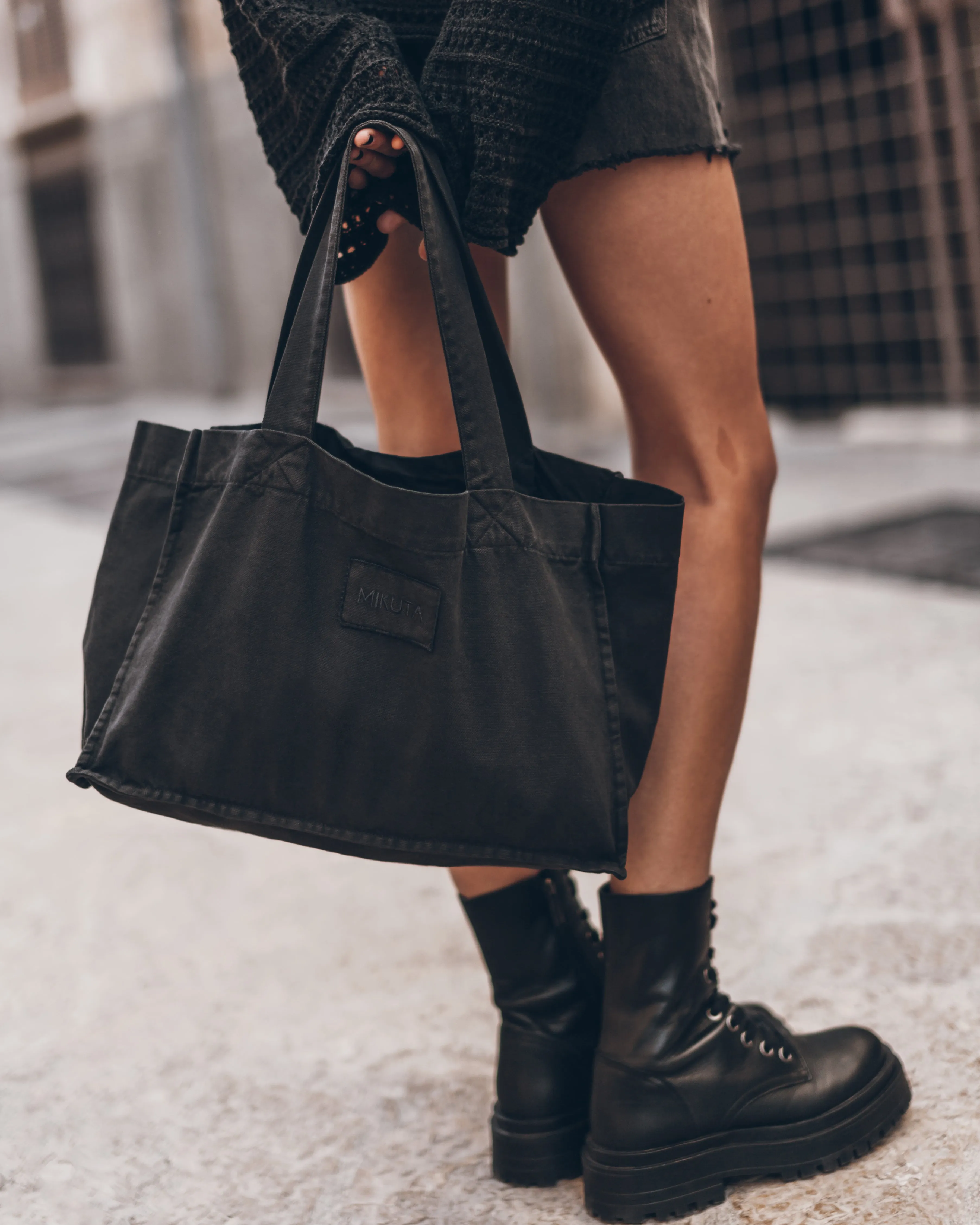 The Charcoal Small Canvas Bag