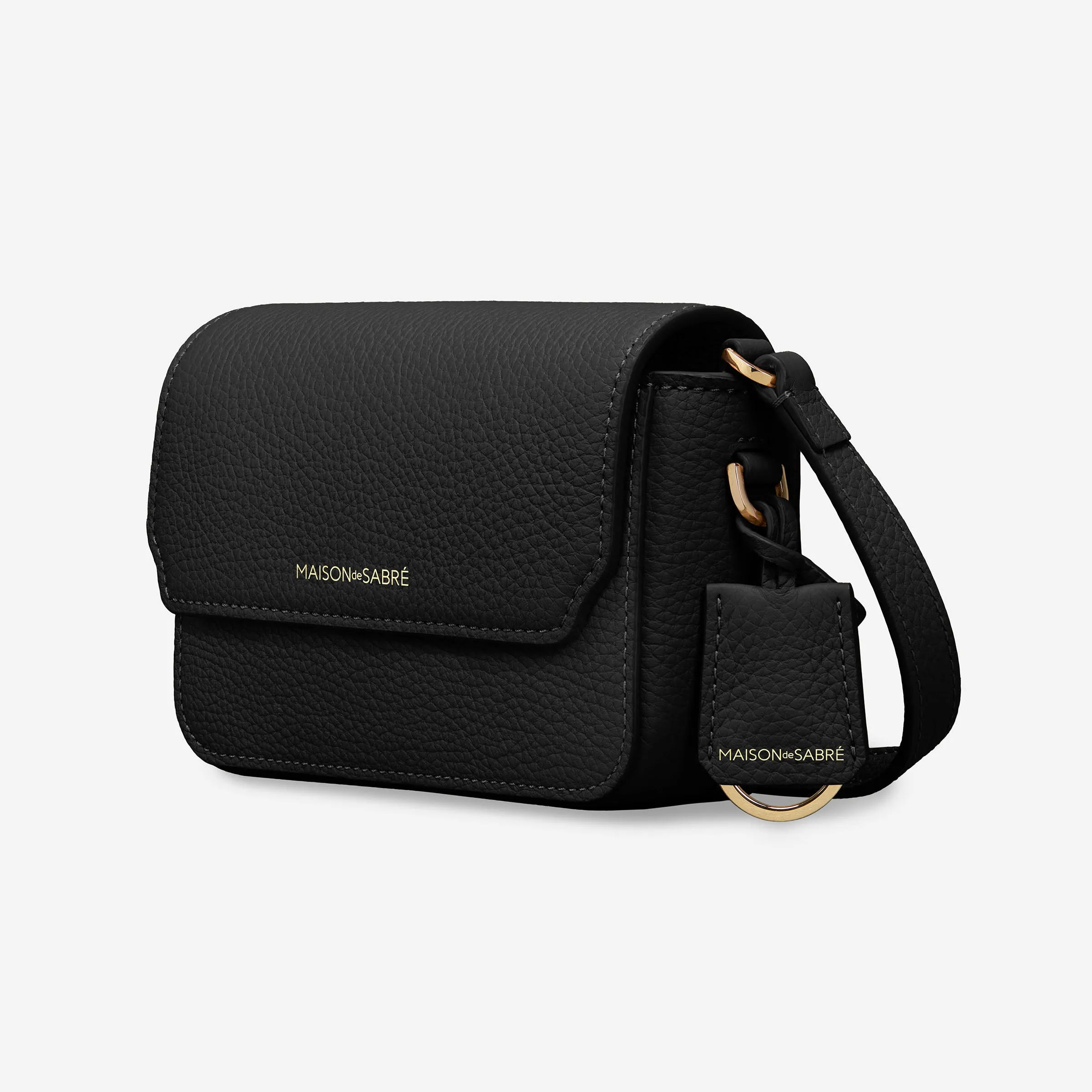 The Micro Flap Bag - Black Caviar