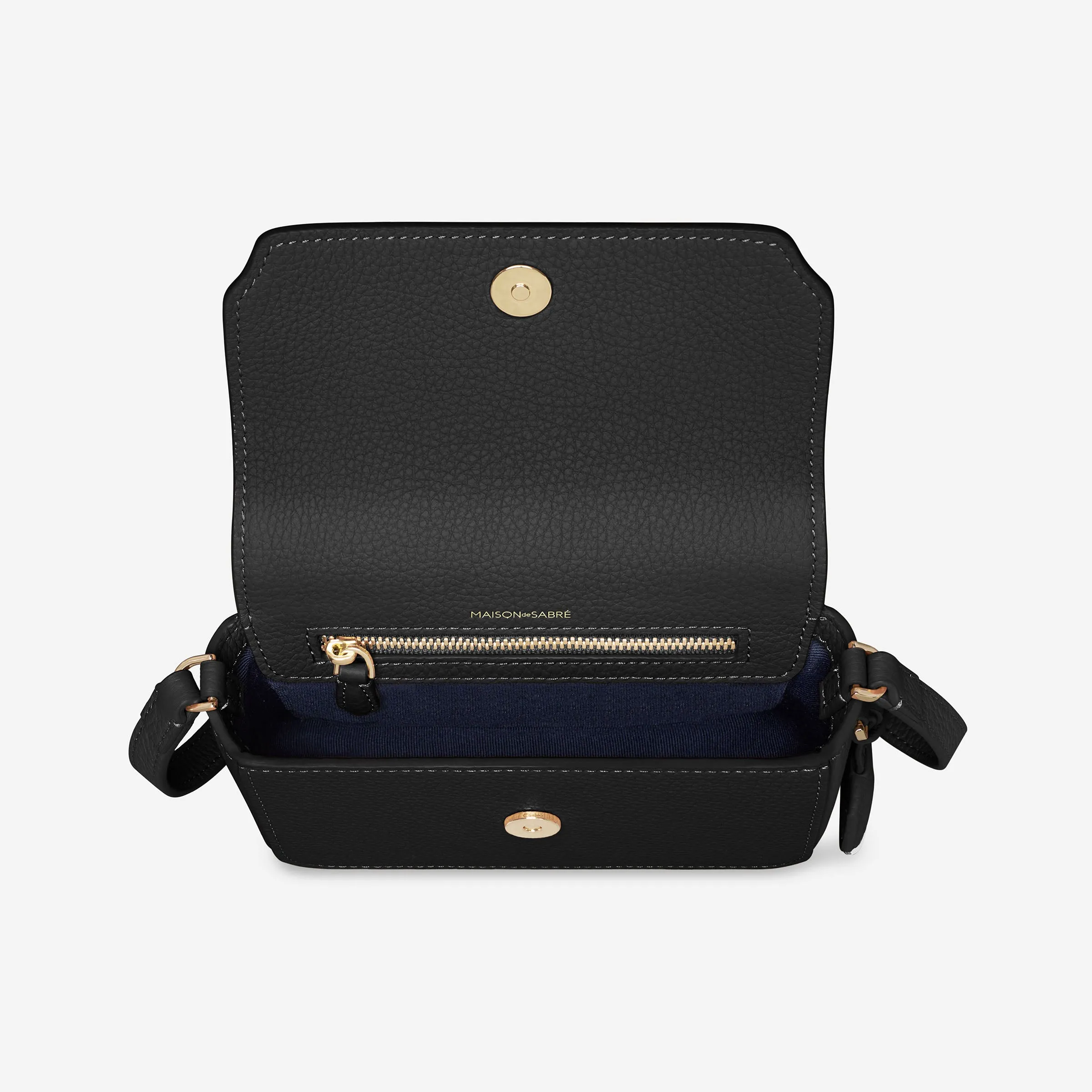 The Micro Flap Bag - Black Caviar