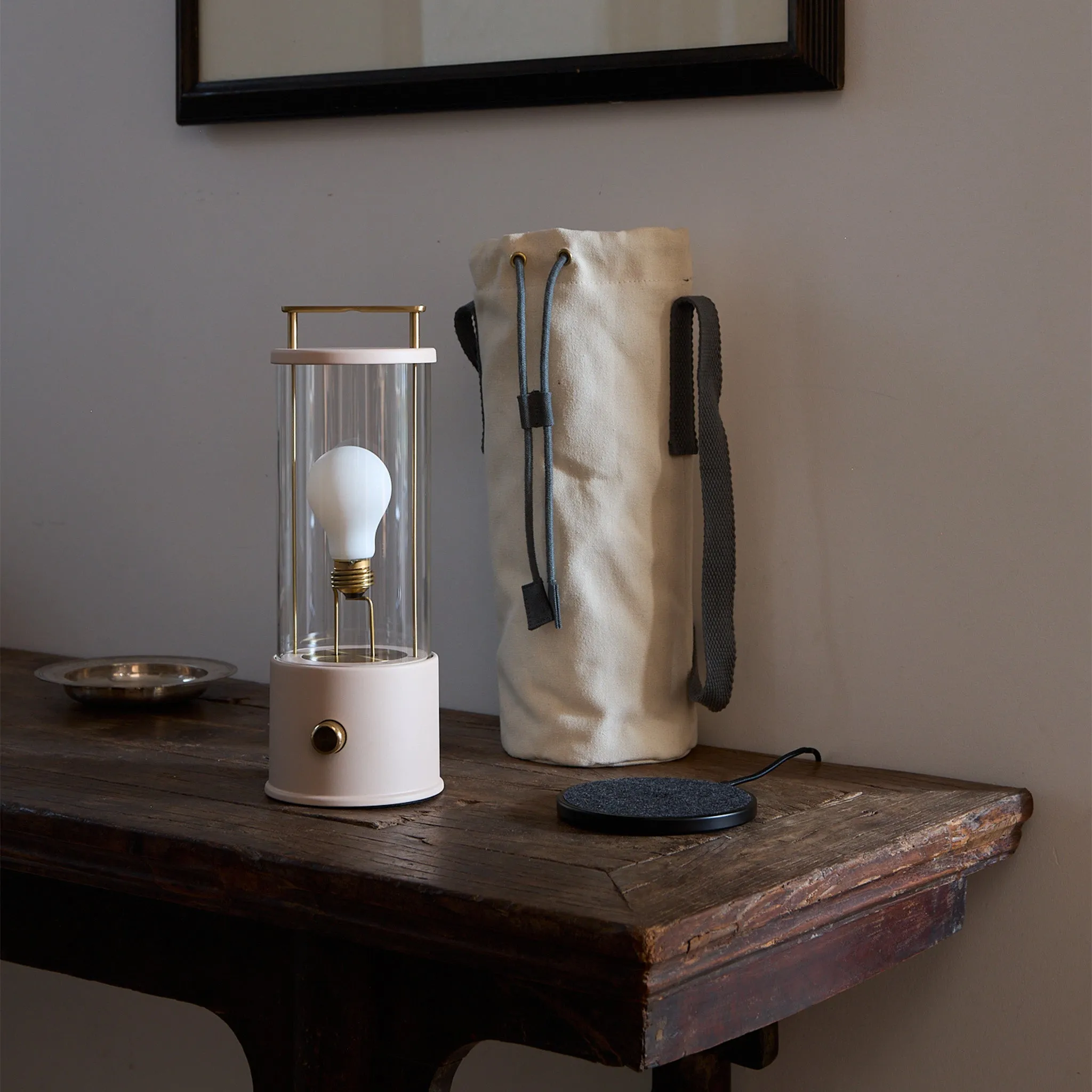 The Muse Portable Lamp in Setting Plaster Pink Bundle