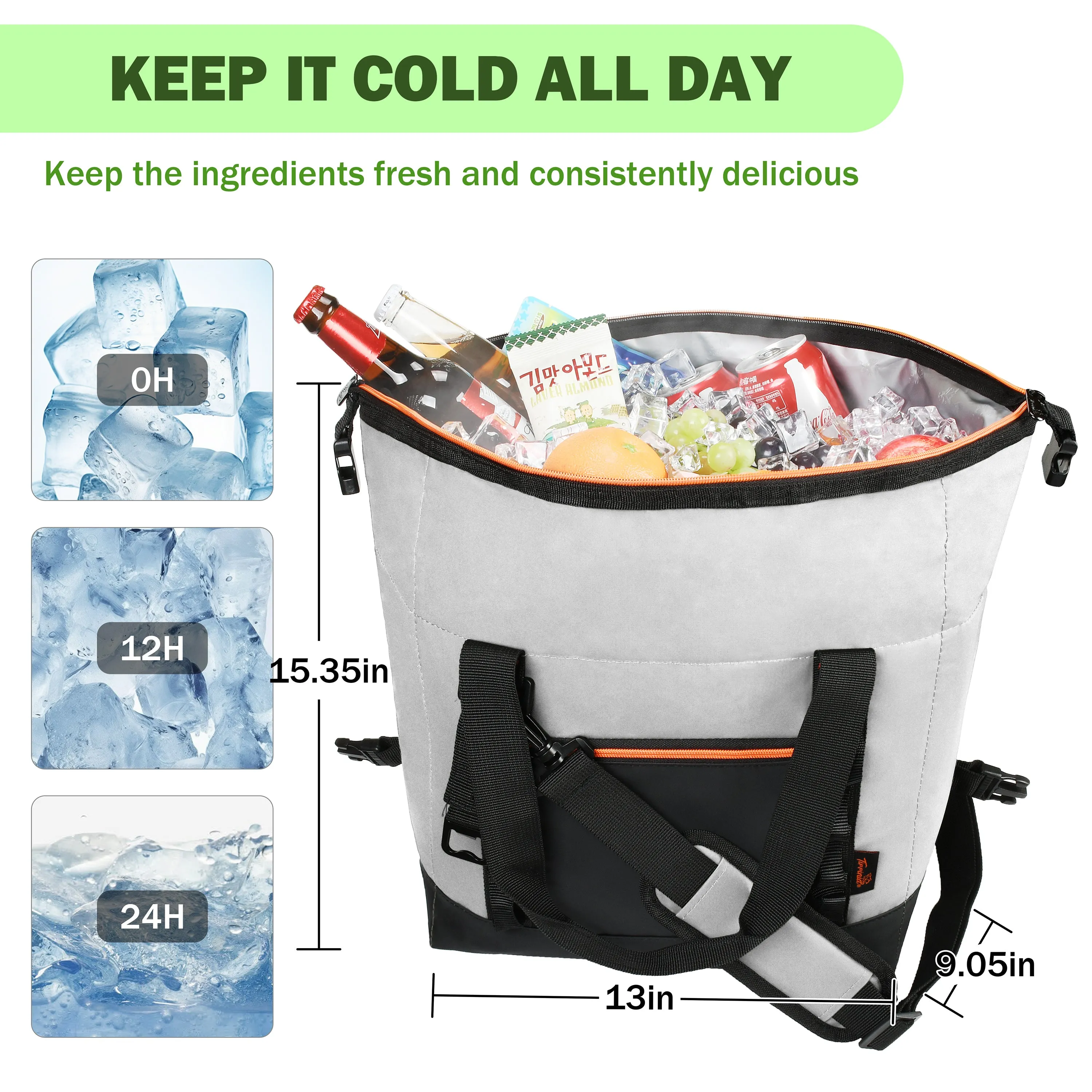 Tirrinia 30 Cans Insulated Soft Travel Cooler Bag