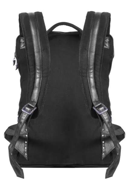 Triple claw back pack - Combo Denim/Leather