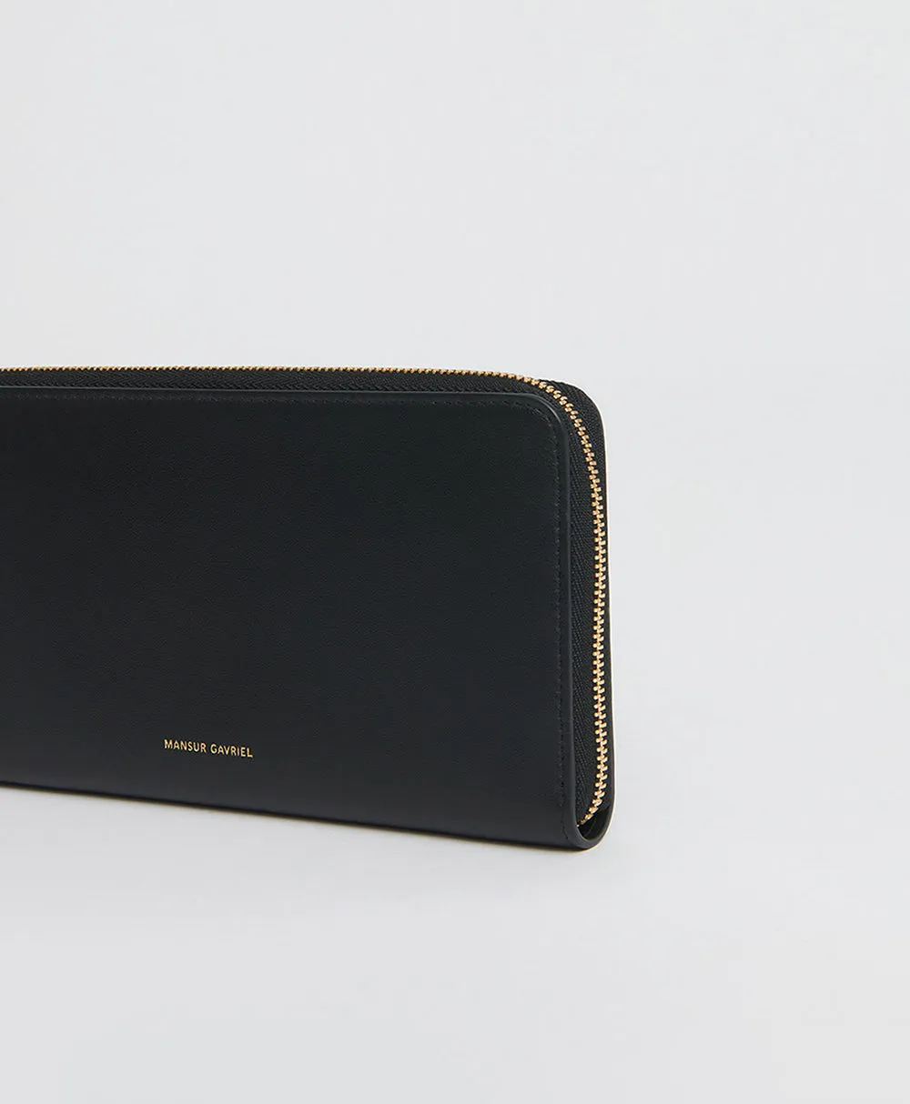 Zip Continental Wallet - Black/Flamma